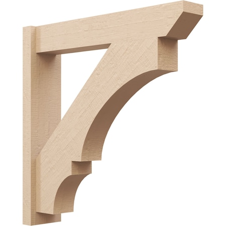 Ekena Millwork 6-in W x 30-in D x 30-in H Balboa Slat Rough Cedar Woodgrain TimberThane Outlooker, Primed Tan OUTUR060X30X30BOA24RCPR